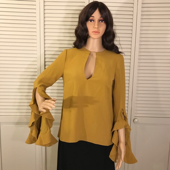 C/MEO Collective Gossamer Ruffled-Sleeve Top XS - Picture 13 of 16